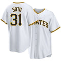 Pittsburgh #31 Soto Player Baseball Short Sleeve White Jersey Gregory For Men Women Youth Gift