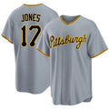 Pittsburgh #17 Jones Player Baseball Short Sleeve Gray Jersey Jared For Men Women Youth Gift