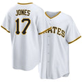 Pittsburgh #17 Jones Player Baseball Short Sleeve White Jersey Jared For Men Women Youth Gift