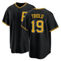 Pittsburgh #19 Triolo Player Baseball Short Sleeve Black Jersey Jared For Men Women Youth Gift