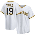 Pittsburgh #19 Triolo Player Baseball Short Sleeve White Jersey Jared For Men Women Youth Gift