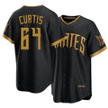 Pittsburgh #64 Curtis Player Baseball Short Sleeve Black Jersey Khristian For Men Women Youth Gift