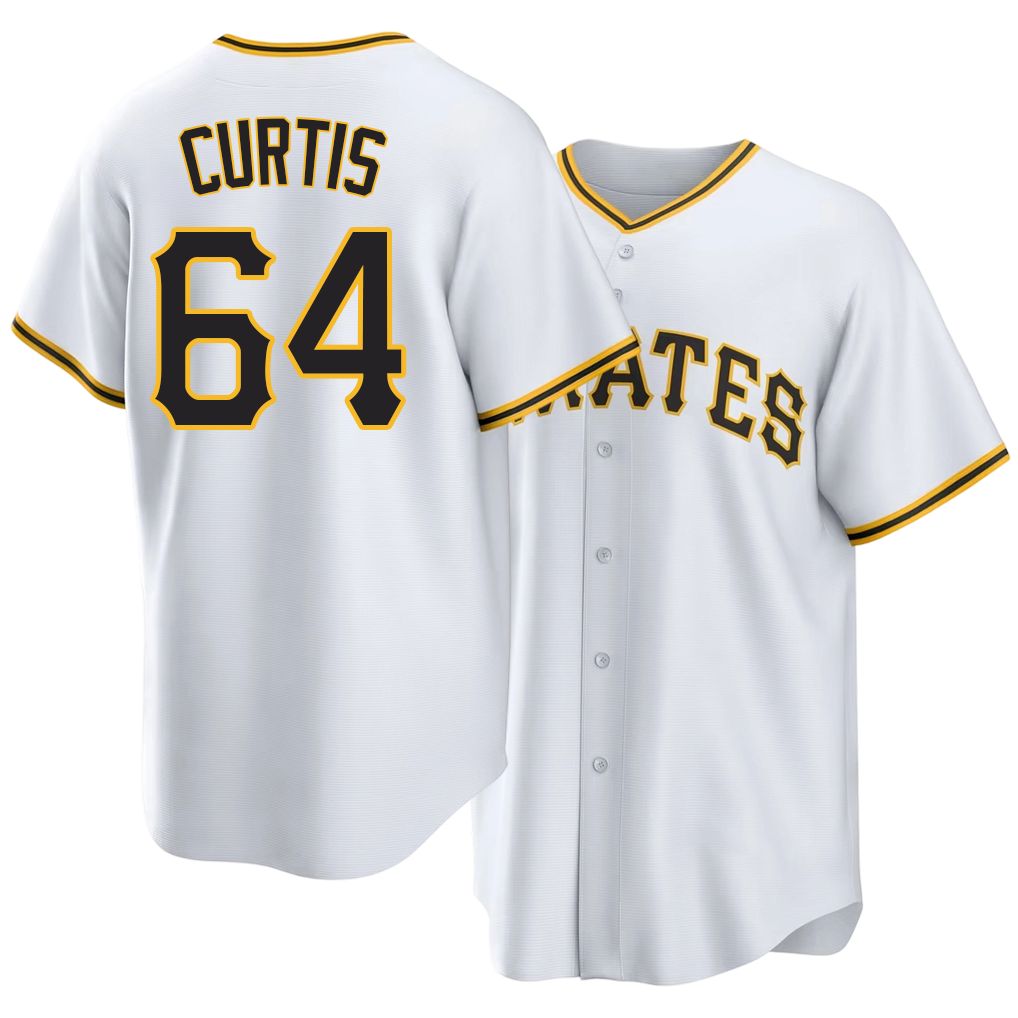 Pittsburgh #64 Curtis Player Baseball Short Sleeve White Jersey Khristian For Men Women Youth Gift