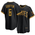 Pittsburgh #6 Griffin Player Baseball Short Sleeve Black Jersey Konnor For Men Women Youth Gift