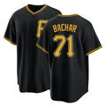 Pittsburgh #71 Bachar Player Baseball Short Sleeve Black Jersey Lake For Men Women Youth Gift