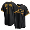 Pittsburgh #71 Bachar Player Baseball Short Sleeve Black Jersey Lake For Men Women Youth Gift