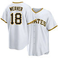 Pittsburgh #18 Weaver Player Baseball Short Sleeve White Jersey Lake For Men Women Youth Gift