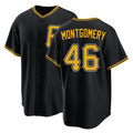 Pittsburgh #46 Montgomery Player Baseball Short Sleeve Black Jersey Mason For Men Women Youth Gift