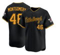 Pittsburgh #46 Montgomery Player Baseball Short Sleeve Black Jersey Mason For Men Women Youth Gift