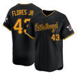 Pittsburgh #43 Flores Jr. Player Baseball Short Sleeve Black Jersey Rafael For Men Women Youth Gift