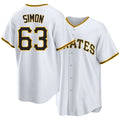 Pittsburgh #63 Simon Player Baseball Short Sleeve White Jersey Ronny For Men Women Youth Gift