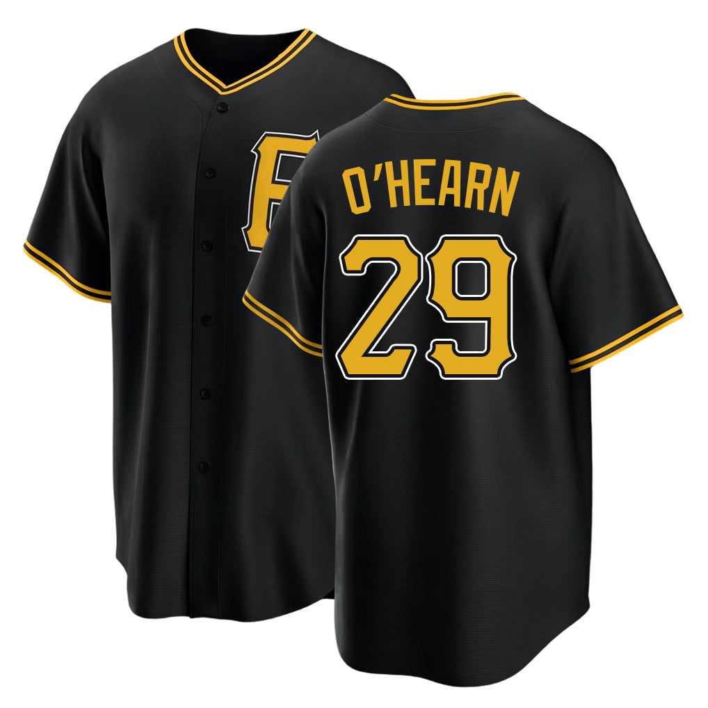 Pittsburgh #29 O'Hearn Player Baseball Short Sleeve Black Jersey Ryan For Men Women Youth Gift
