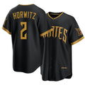 Pittsburgh #2 Horwitz Player Baseball Short Sleeve Black Jersey Spencer For Men Women Youth Gift