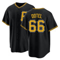 Pittsburgh #66 Dotel Player Baseball Short Sleeve Black Jersey Wilber For Men Women Youth Gift