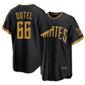 Pittsburgh #66 Dotel Player Baseball Short Sleeve Black Jersey Wilber For Men Women Youth Gift