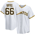 Pittsburgh #66 Dotel Player Baseball Short Sleeve White Jersey Wilber For Men Women Youth Gift