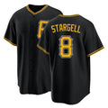 Pittsburgh #8 Stargell Player Baseball Short Sleeve Black Jersey Willie For Men Women Youth Gift
