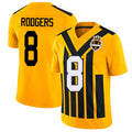 Pittsburgh #8 Rodgers Player Football V Neck Short Sleeve Gold Jersey Aaron For Men Youth Women Gift
