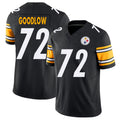 Pittsburgh #72 Goodlow Player Football V Neck Short Sleeve Black Jersey Anthony For Men Youth Women Gift