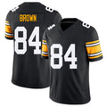 Pittsburgh #84 Brown Black Player Football V Neck Short Sleeve Jersey Antonio For Men Youth Women Gift