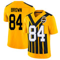 Pittsburgh #84 Brown Player Football V Neck Short Sleeve Gold Jersey Antonio For Men Youth Women Gift
