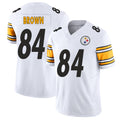 Pittsburgh #84 Brown Player Football V Neck Short Sleeve White Jersey Antonio For Men Youth Women Gift