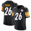 Pittsburgh #26 Echols Player Football V Neck Short Sleeve Black Jersey Brandin For Men Youth Women Gift