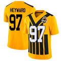 Pittsburgh #97 Heyward Player Football V Neck Short Sleeve Gold Jersey Cameron For Men Youth Women Gift
