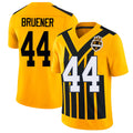 Pittsburgh #44 Bruener Player Football V Neck Short Sleeve Gold Jersey Carson For Men Youth Women Gift