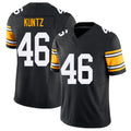 Pittsburgh #46 Kuntz Black Player Football V Neck Short Sleeve Jersey Christian For Men Youth Women Gift