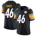 Pittsburgh #46 Kuntz Player Football V Neck Short Sleeve Black Jersey Christian For Men Youth Women Gift