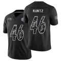 Pittsburgh #46 Kuntz Player Football V Neck Short Sleeve Black Jersey Christian For Men Youth Women Gift