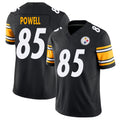 Pittsburgh #85 Powell Player Football V Neck Short Sleeve Black Jersey Cornell For Men Youth Women Gift