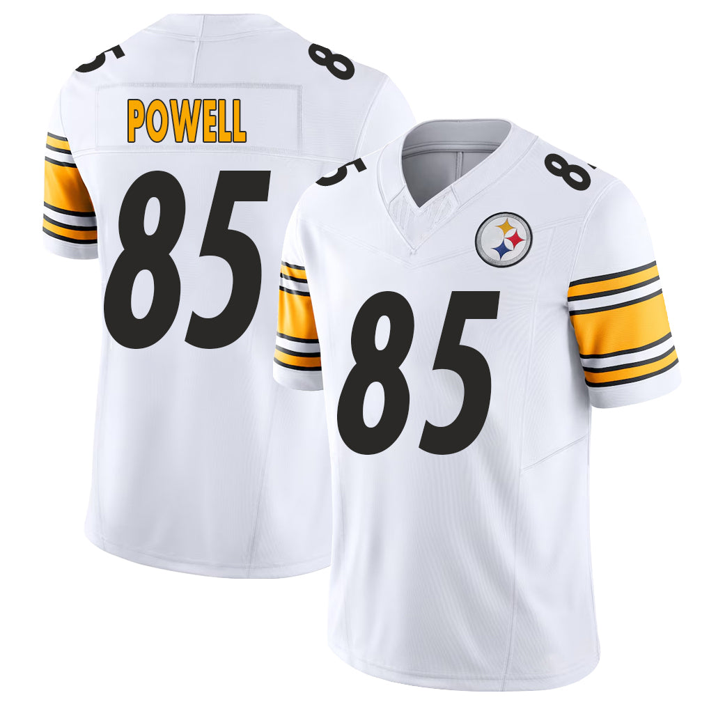 Pittsburgh #85 Powell Player Football V Neck Short Sleeve White Jersey Cornell For Men Youth Women Gift