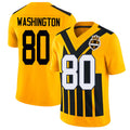 Pittsburgh #80 Washington Player Football V Neck Short Sleeve Gold Jersey Darnell For Men Youth Women Gift