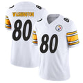 Pittsburgh #80 Washington Player Football V Neck Short Sleeve White Jersey Darnell For Men Youth Women Gift