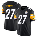 Pittsburgh #27 Porter Player Football V Neck Short Sleeve Black Jersey Daryl For Men Youth Women Gift