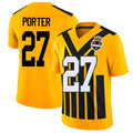 Pittsburgh #27 Porter Player Football V Neck Short Sleeve Gold Jersey Daryl For Men Youth Women Gift