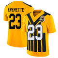 Pittsburgh #23 Everette Player Football V Neck Short Sleeve Gold Jersey Daylen For Men Youth Women Gift