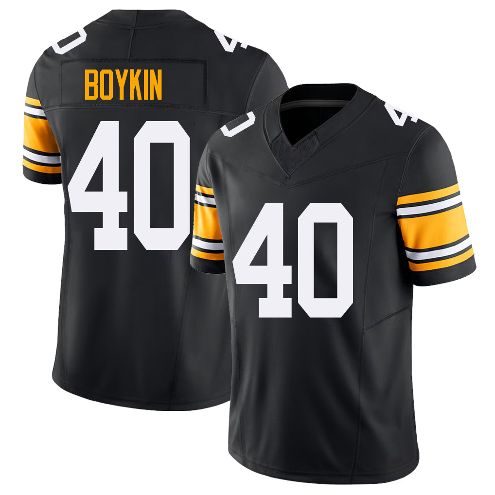 Pittsburgh #40 Boykin Black Player Football V Neck Short Sleeve Jersey Devan For Men Youth Women Gift