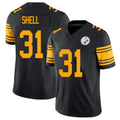 Pittsburgh #31 Shell Player Football V Neck Short Sleeve Jersey Black Donnie For Men Youth Women Gift