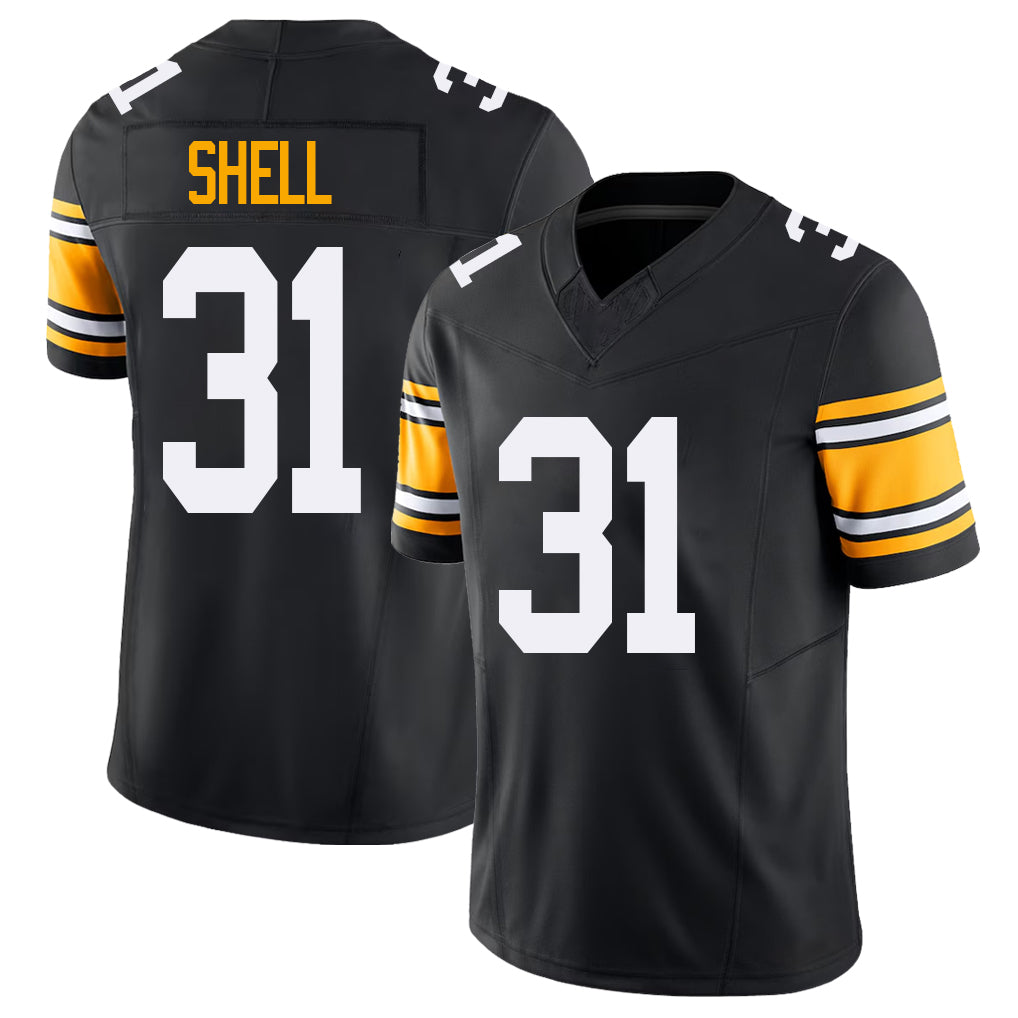 Pittsburgh #31 Shell Black Player Football V Neck Short Sleeve Jersey Donnie For Men Youth Women Gift