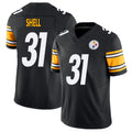 Pittsburgh #31 Shell Player Football V Neck Short Sleeve Black Jersey Donnie For Men Youth Women Gift