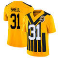 Pittsburgh #31 Shell Player Football V Neck Short Sleeve Gold Jersey Donnie For Men Youth Women Gift