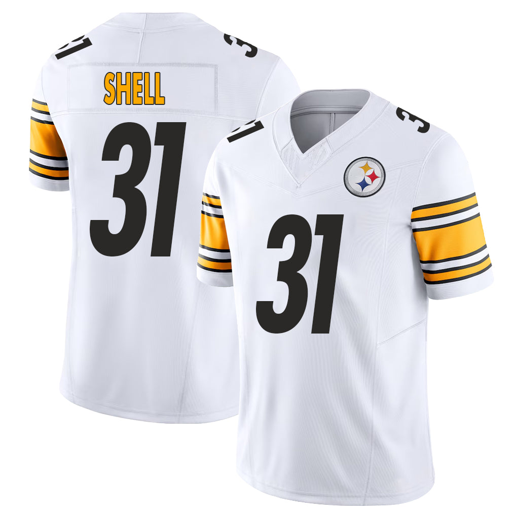 Pittsburgh #31 Shell Player Football V Neck Short Sleeve White Jersey Donnie For Men Youth Women Gift