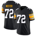 Pittsburgh #72 Nester Black Player Football V Neck Short Sleeve Jersey Doug For Men Youth Women Gift