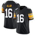 Pittsburgh #16 Allar Black Player Football V Neck Short Sleeve Jersey Drew For Men Youth Women Gift