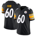 Pittsburgh #60 Cook Player Football V Neck Short Sleeve Black Jersey Dylan For Men Youth Women Gift