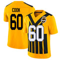 Pittsburgh #60 Cook Player Football V Neck Short Sleeve Gold Jersey Dylan For Men Youth Women Gift