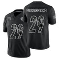 Pittsburgh #29 Heidenreich Player Football V Neck Short Sleeve Black Jersey Eli For Men Youth Women Gift